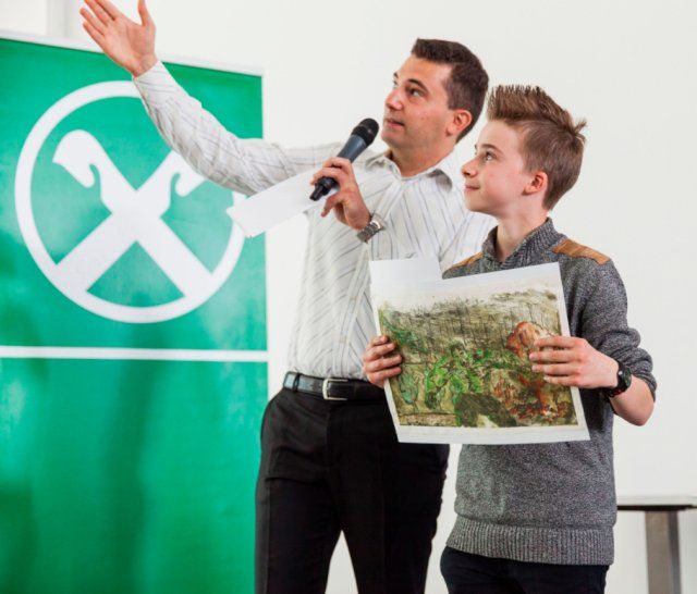 Thomas Haberer Moderation Raiffeisen Jugend Malwettbewerb