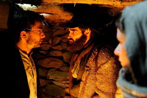 Südtiroler Schauspieler Thomas Haberer mit Wolfgang Menardi im Kinofilm Bergblut von Philipp Pamer