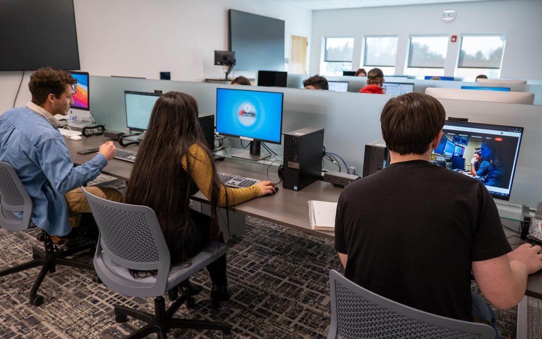 Image of a school using cloud computers for work