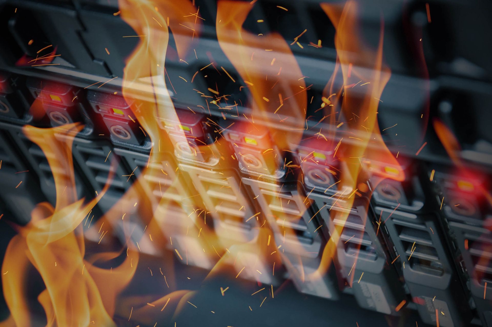 Image of a server room fire