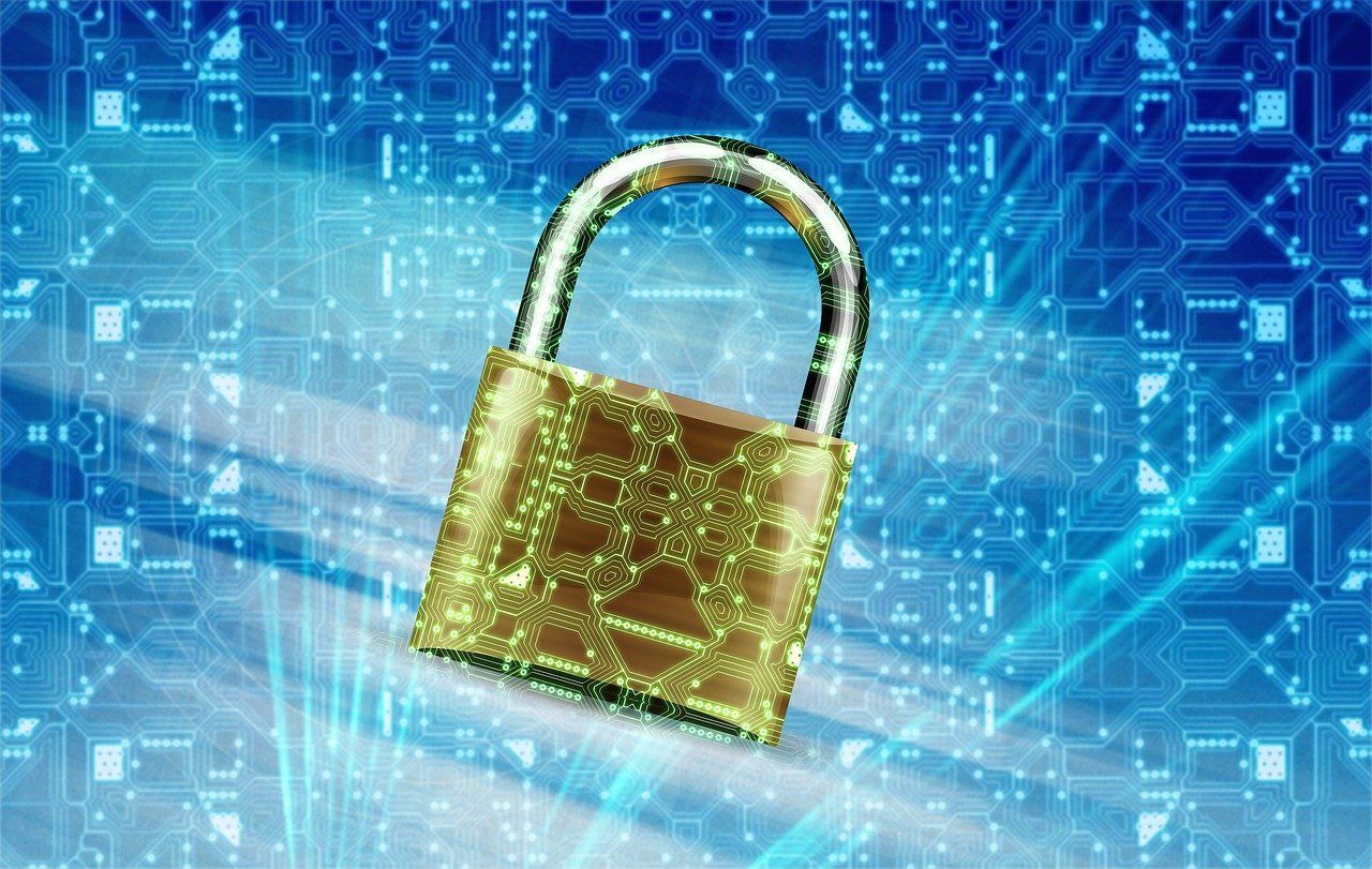 padlock and computer code indicating data privacy