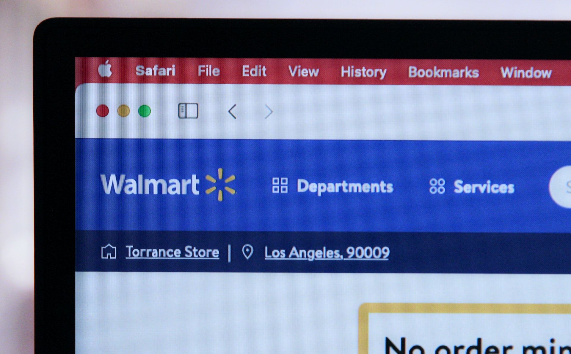 Image of someone using the Walmart website