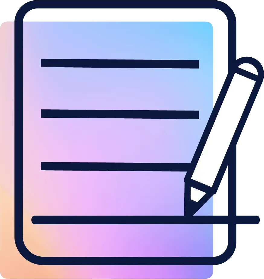 A clipboard with three check marks and lines on it.