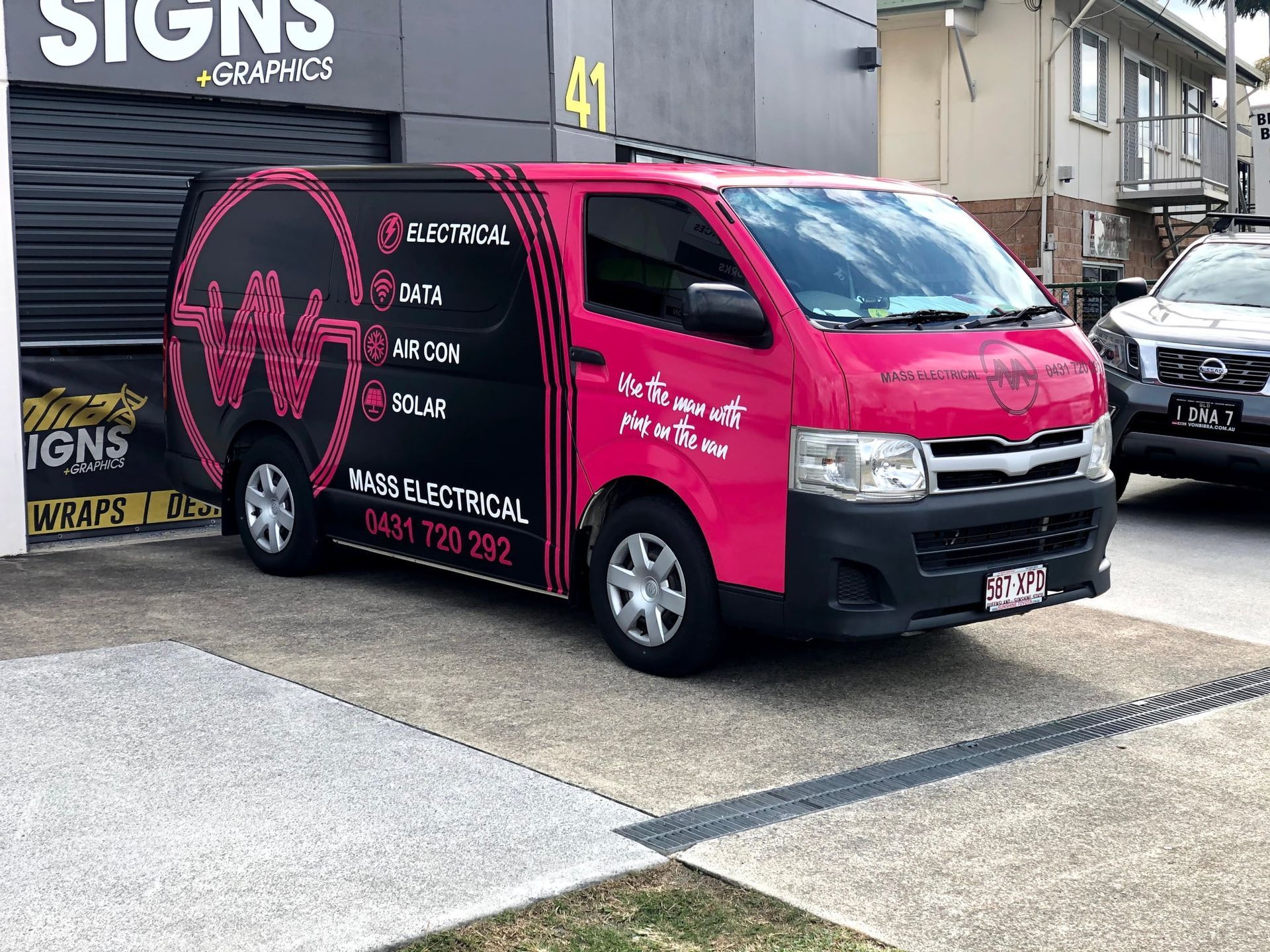 Pink Car Signage