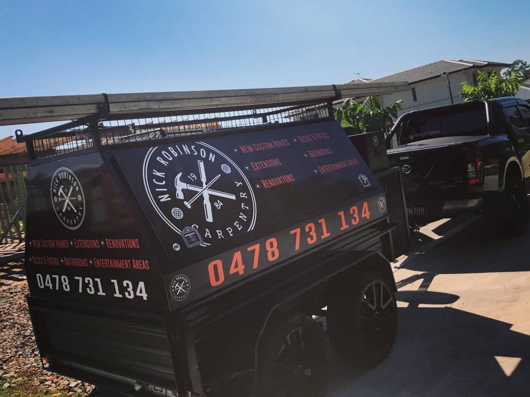 Carpentry Vehicle Trailer — DNA Signs in Gold Coast, QLD