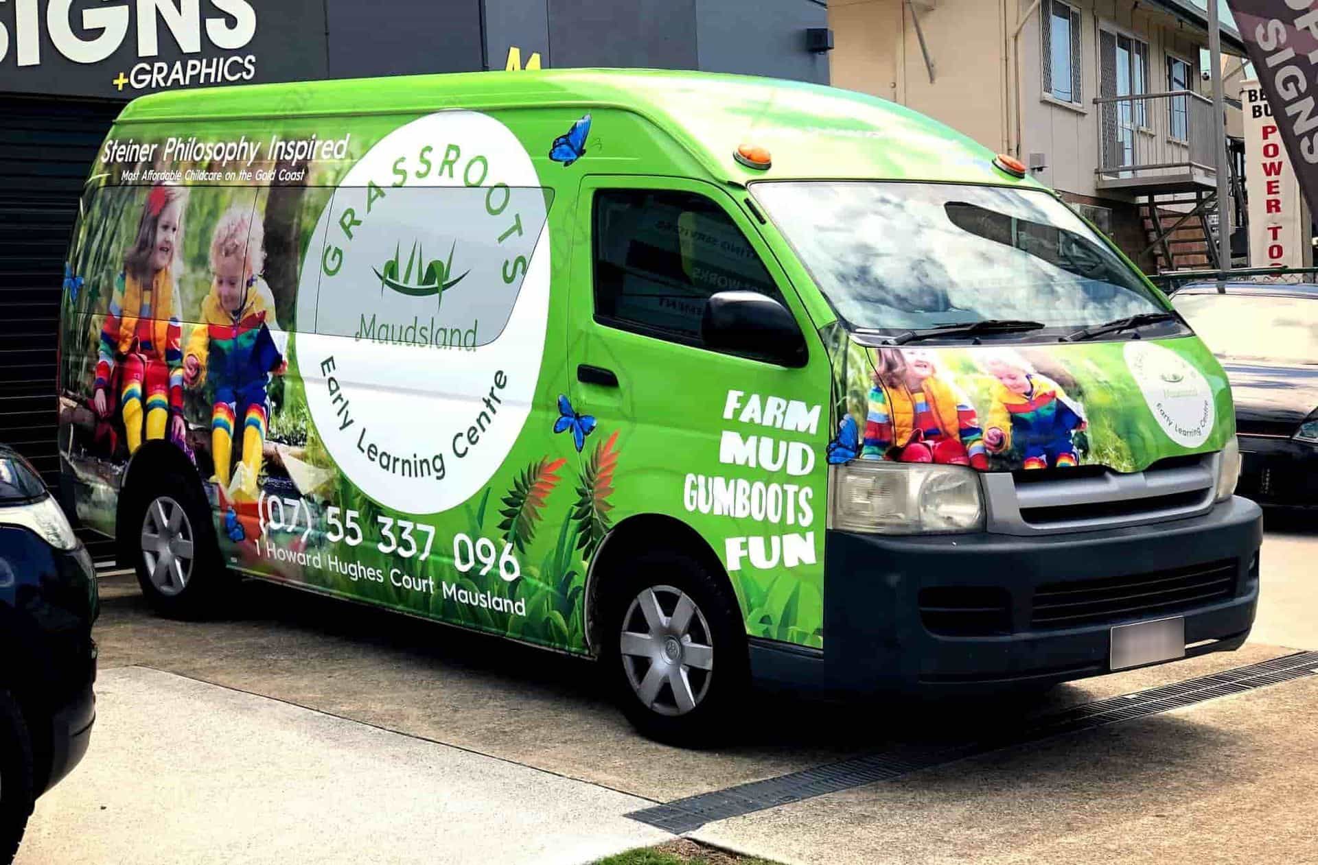 Grassroots Early Learning Centre Children Van — DNA Signs in Brisbane, QLD