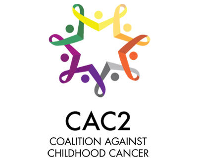 A logo for the coalition against childhood cancer