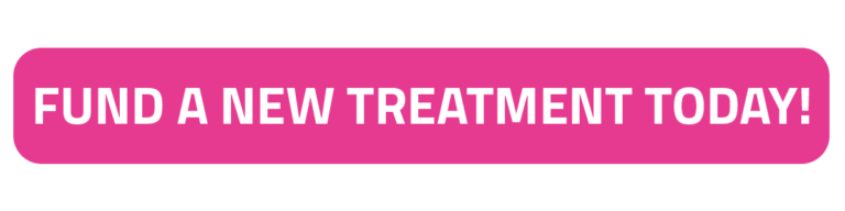 A pink button that says `` fund a new treatment today ''.