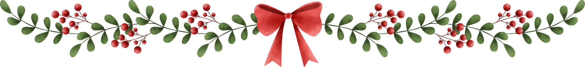 A christmas garland with a red bird and a red bow.