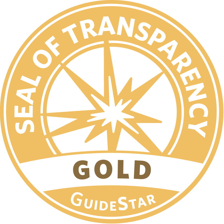 A gold seal that says seal of transparency gold guidestar