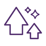 A line icon of three arrows pointing up and down.