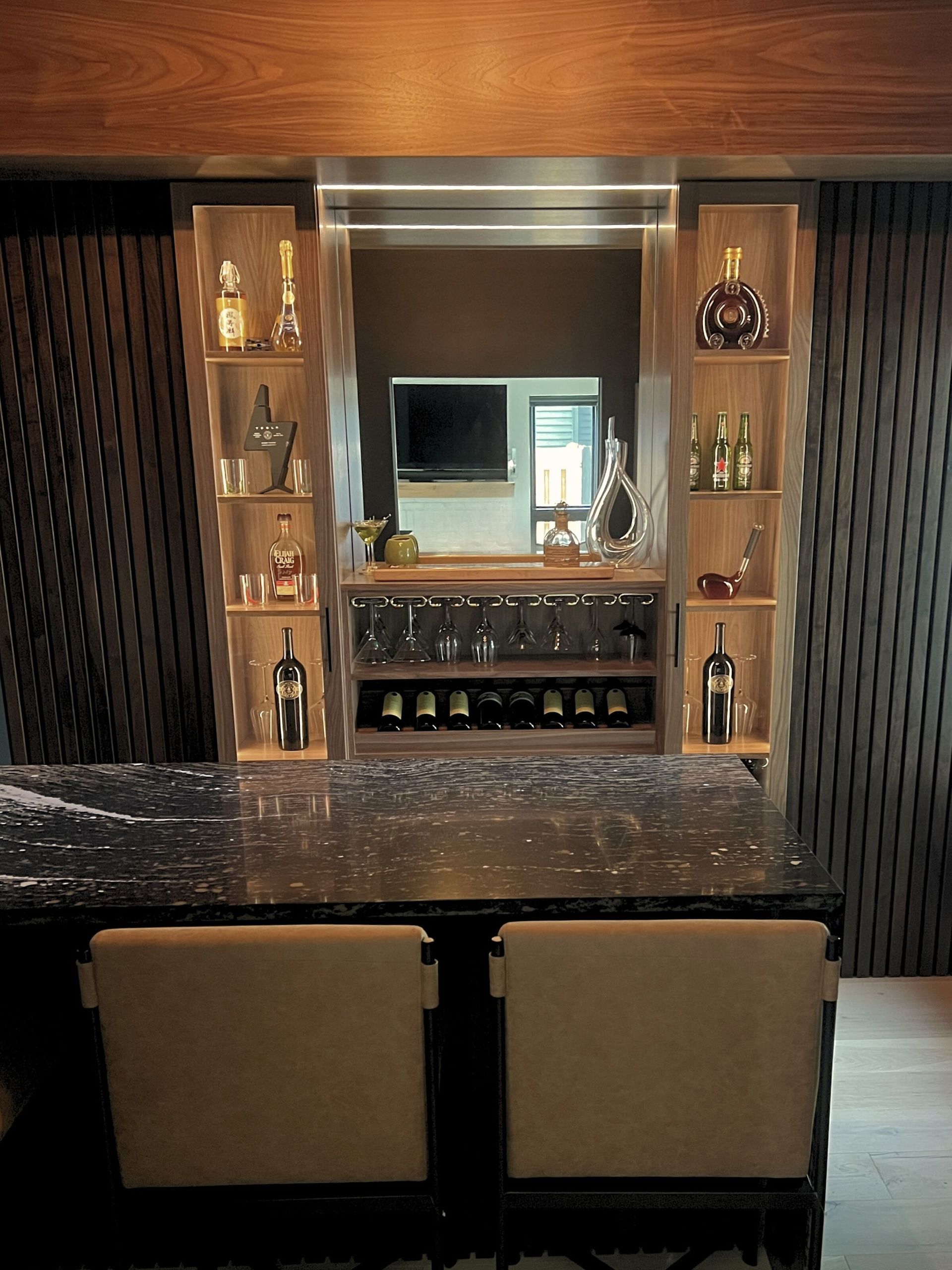 Luxury Custom Bar With Vertical Slat (Luxe Collection)