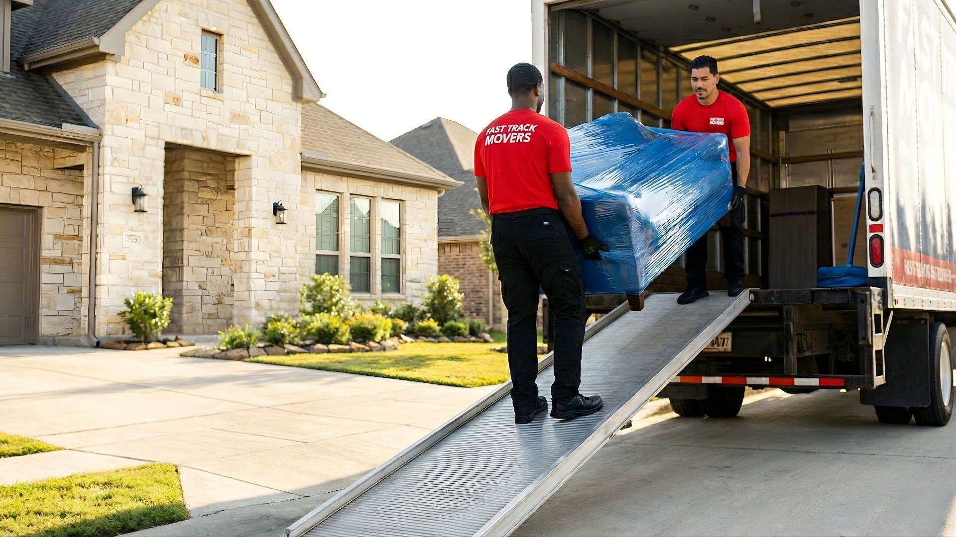 Fast Track Movers Loading Furniture Into Moving Truck Fast Track Movers Loading Furniture Into Moving Truck – Fresno & Clovis Moving Services