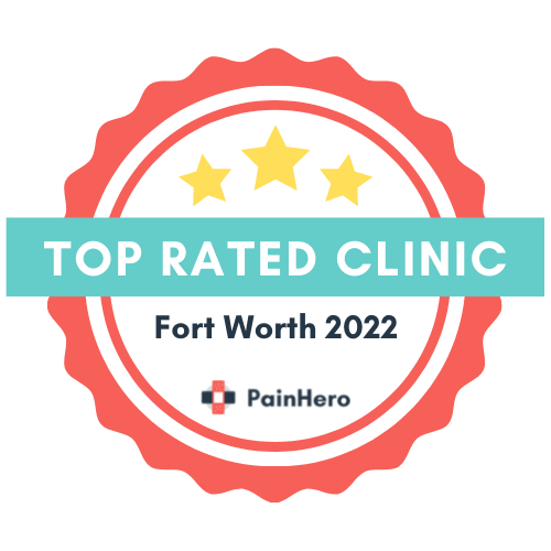 A badge that says `` top rated clinic fort worth 2022 ''