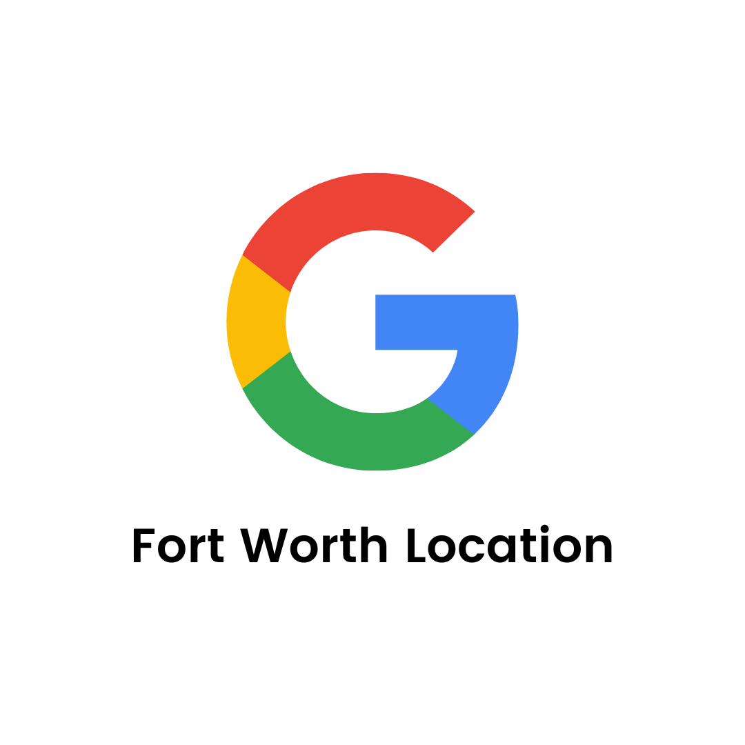 A google logo for fort worth location on a white background.