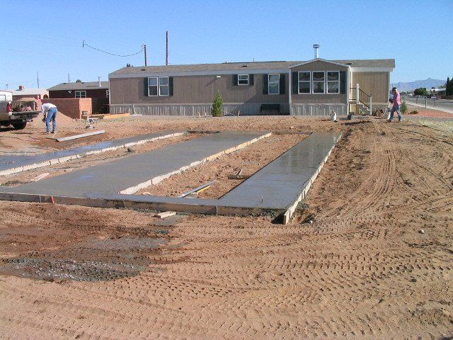 a concrete foundation is poured near farmington nm