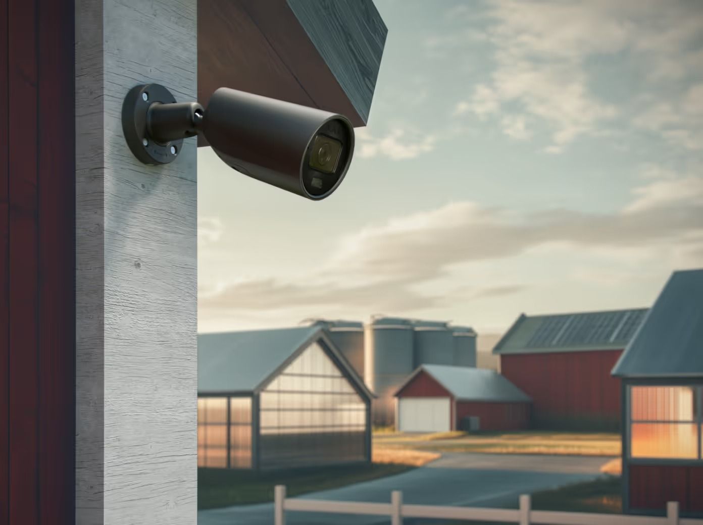Security Camera Mounted on a Building, Overlooking a Farm — Cussler NQ in Cannonvale, QLD