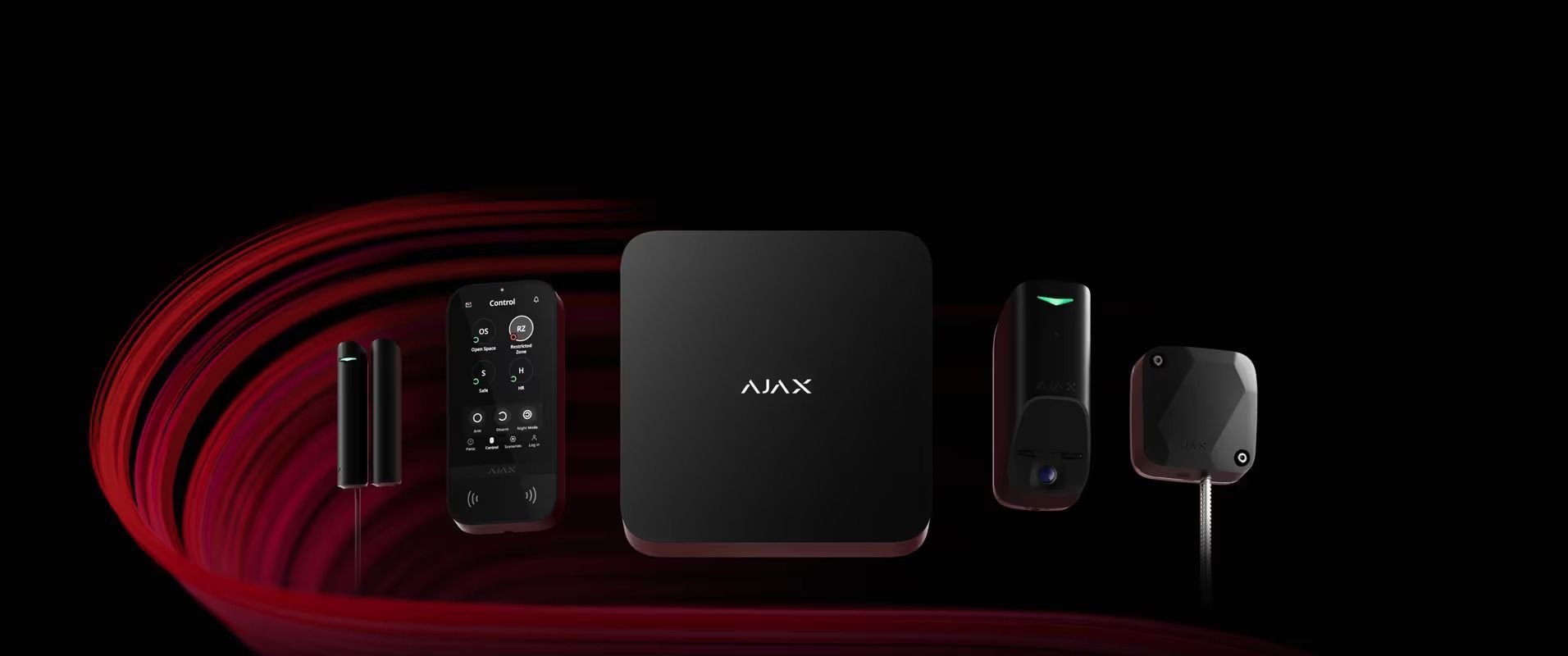 Collection of Black Electronic Devices Against a Red and Black Background — Cussler NQ in Cannonvale, QLD