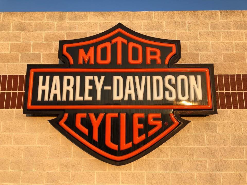 Commercial Pressure Washing — Harley-Davidson Signage Wall After Wash in Tri-City, TN