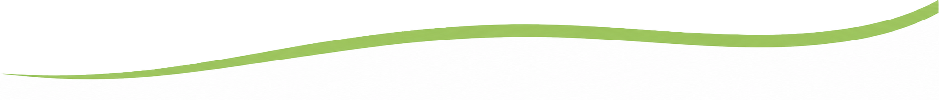 Una sottile linea ondulata verde attraversa uno sfondo bianco.