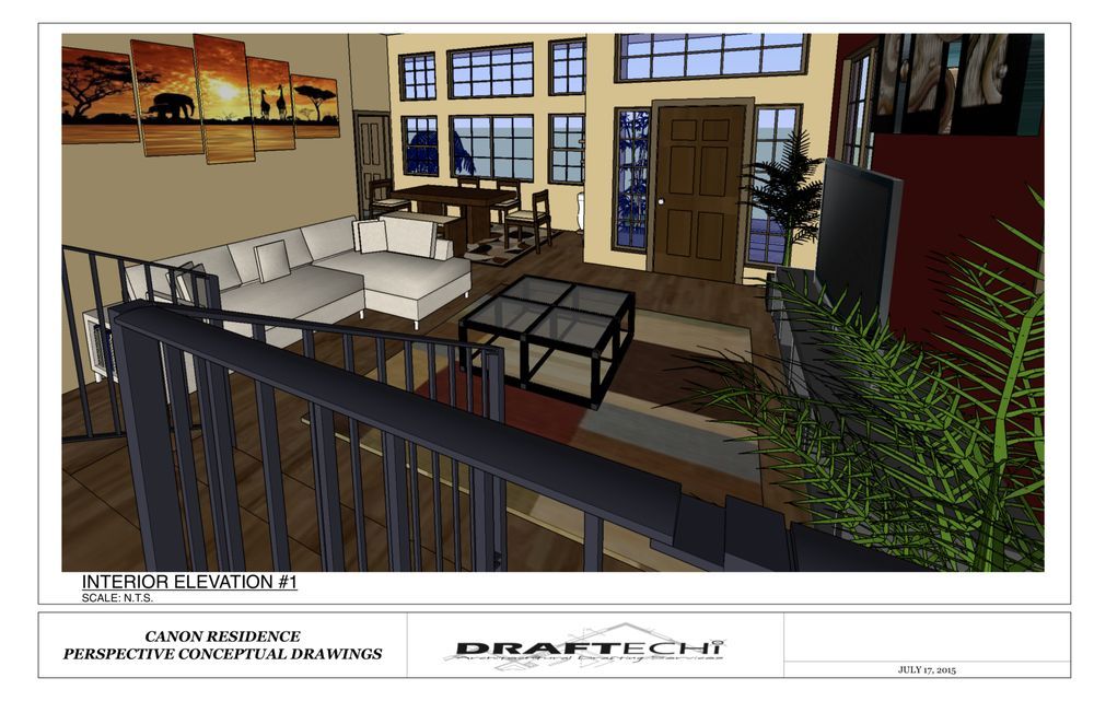 3D model of interior of house — Honolulu, HI — DRAFTECHi LLC