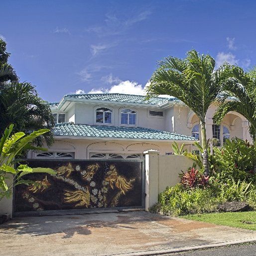 Close up of nice large house with many trees and bushes — Honolulu, HI — DRAFTECHi LLC