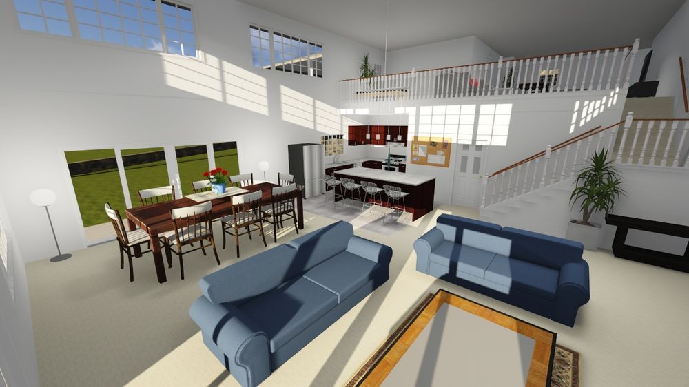 3D model of living room — Honolulu, HI — DRAFTECHi LLC