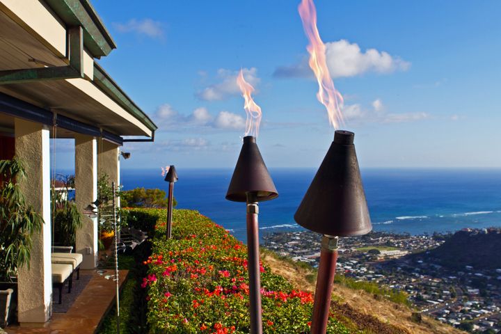 Torches next to flowers and nice view — Honolulu, HI — DRAFTECHi LLC
