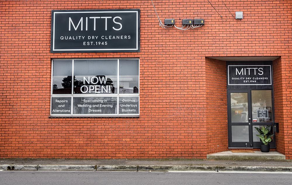 mitts dry cleaners store front