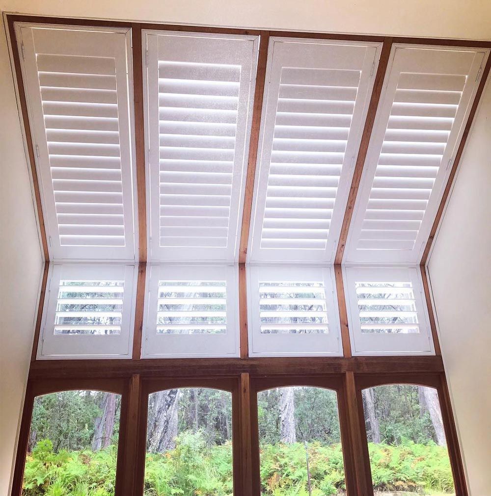 Elegant Aluminium Window Shutters on Display — Southern Blinds & Awnings In Mittagong NSW