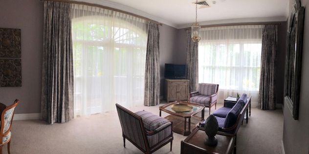 Elegant Triple Pinch Pleat Blockout Curtain with Sheer Backdrop — Southern Blinds & Awnings In Balaclava NSW