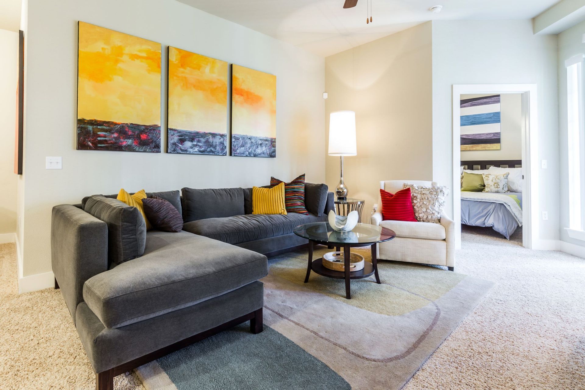 Spacious Living Room at The Marq at Ridgegate