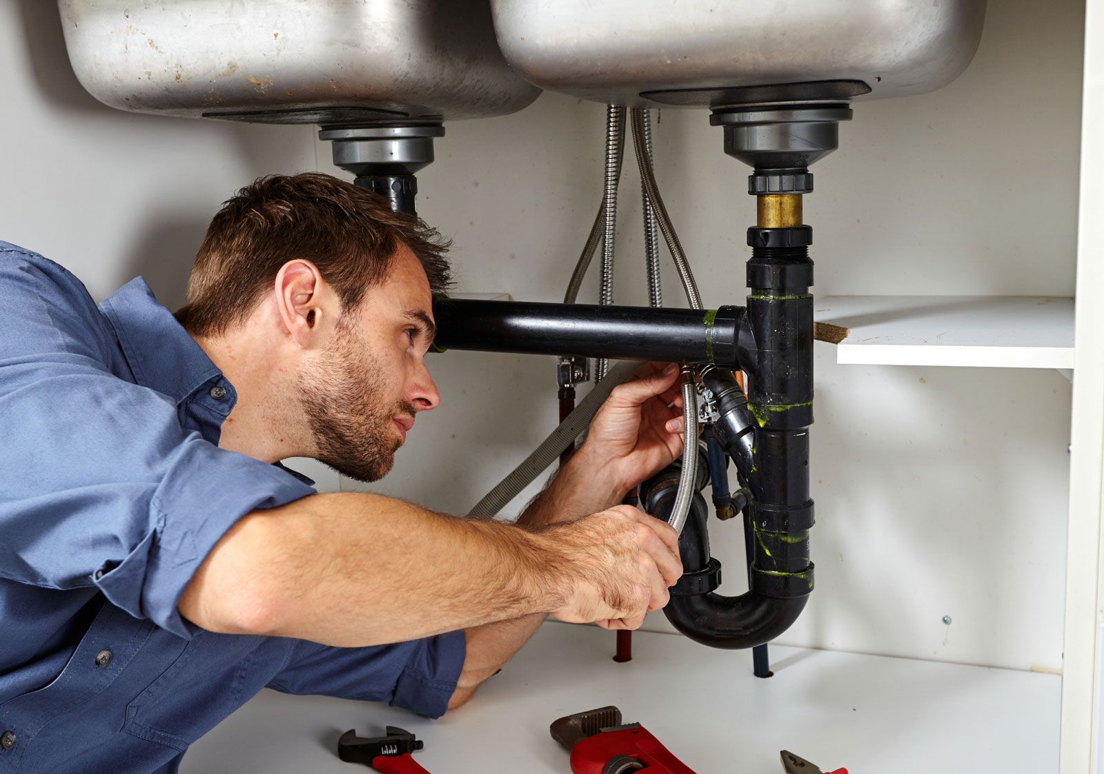 Plumber With Tools — Westfield, MA — ASP Plumbing & Heating