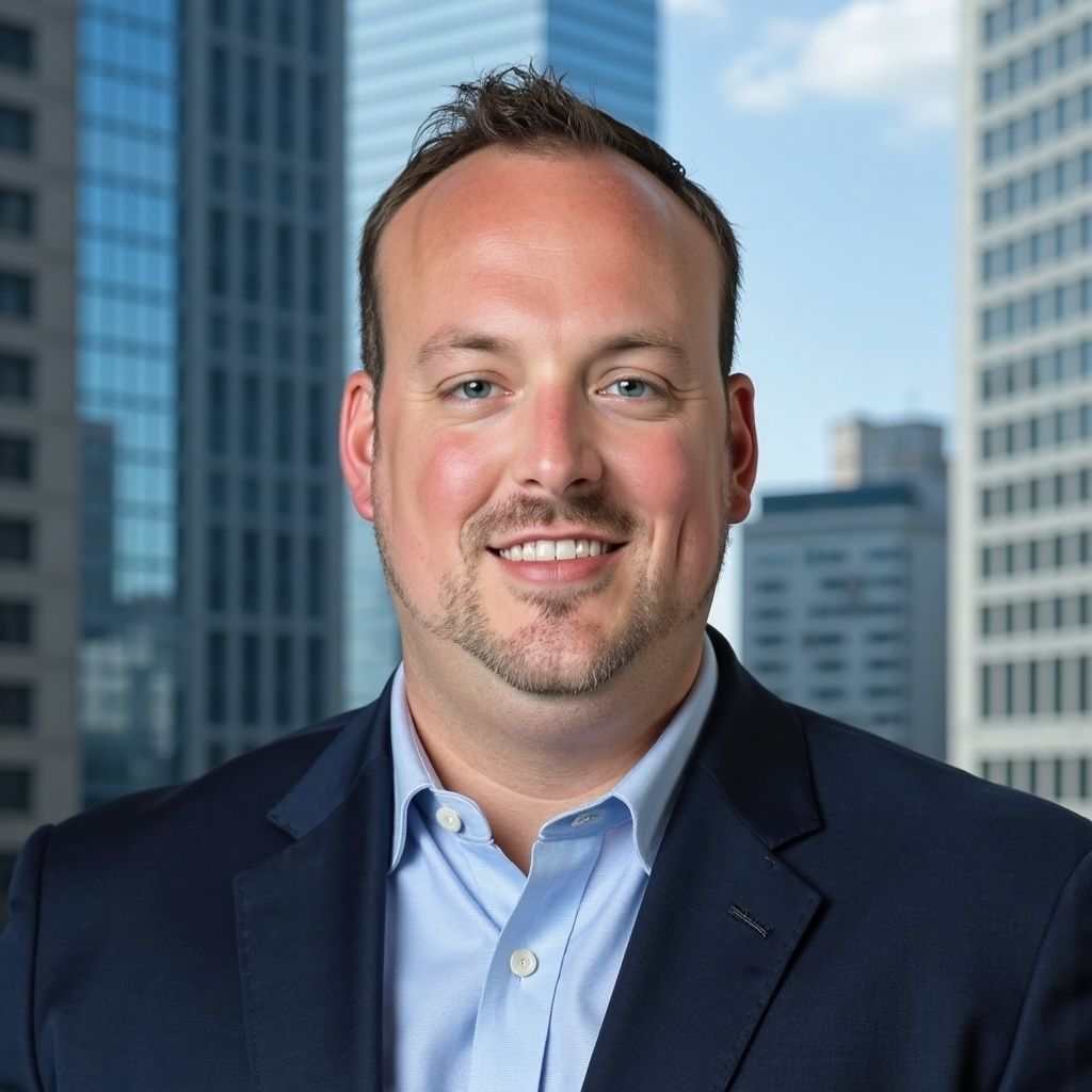 A man in a suit and tie is smiling for the camera