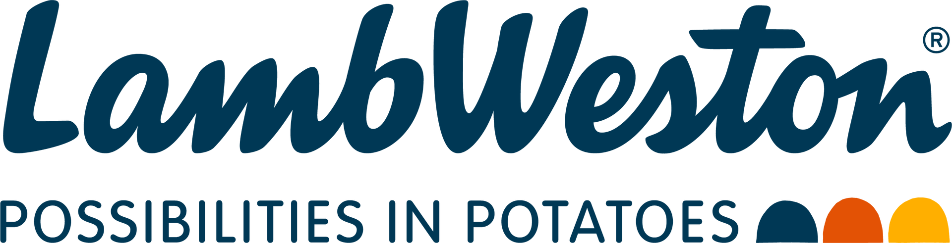 LambWeston-logo, donkerblauwe tekst, 