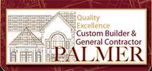 Palmer is a quality excellence custom builder and general contractor logo