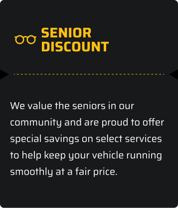 Black box with yellow text 