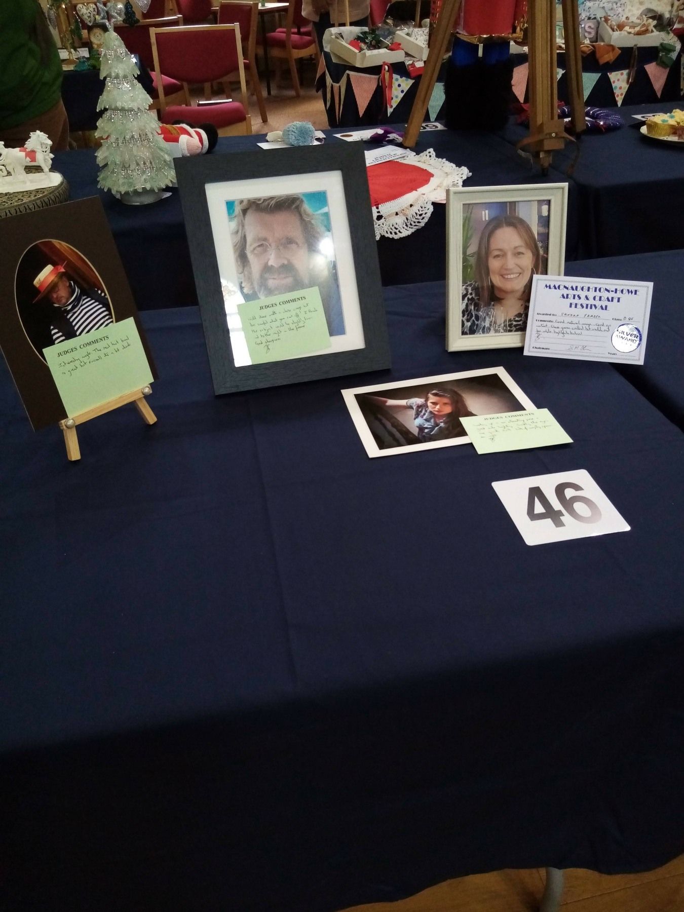 A table with a number 46 on it