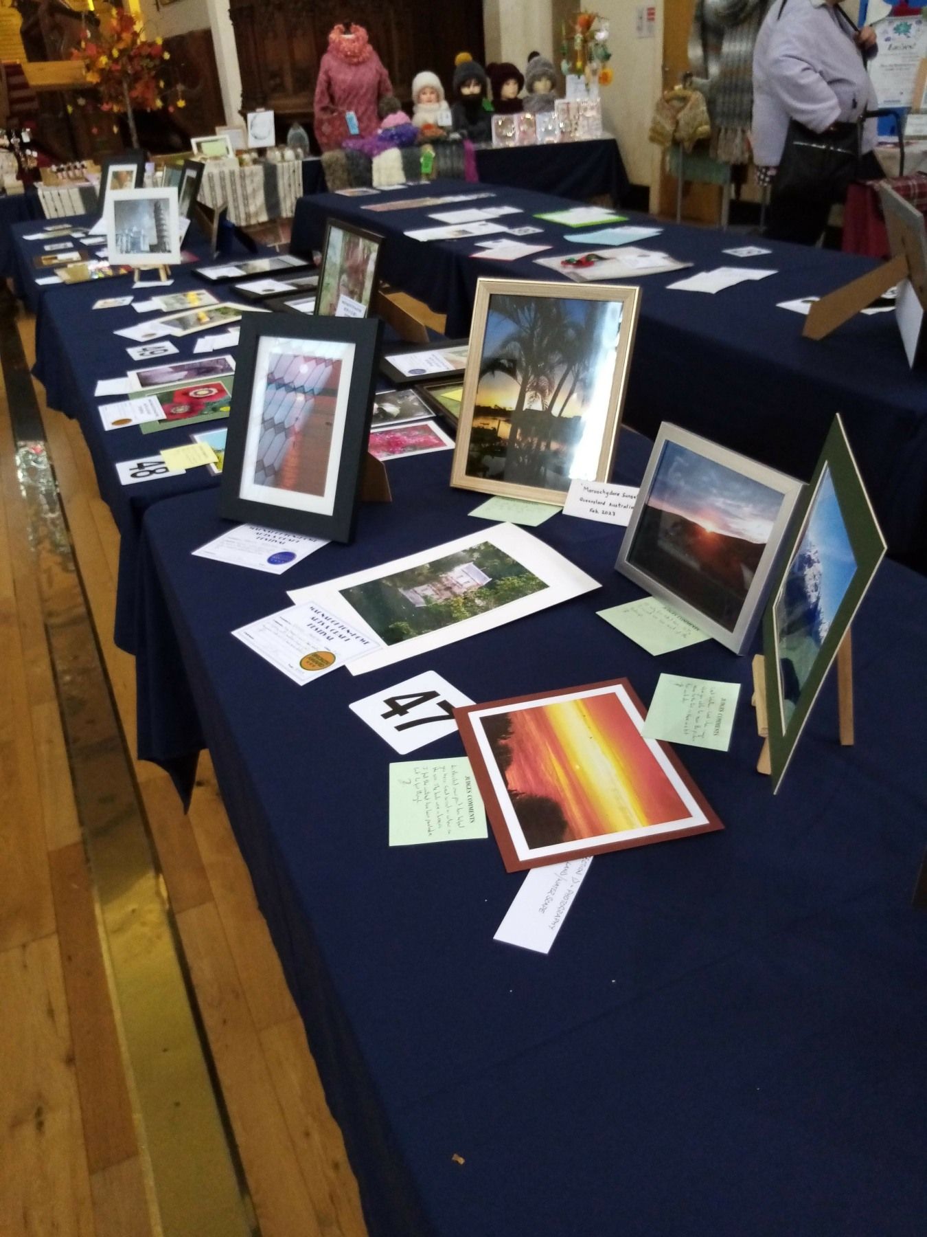 A table with a lot of pictures on it