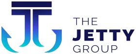 Blue wave logo with the text 