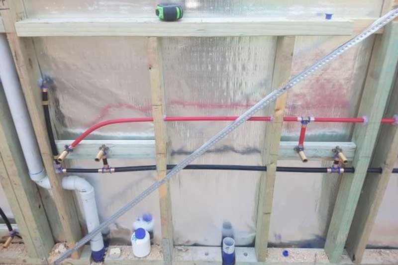 Wall Piping — Plumbing in Laurieton, NSW