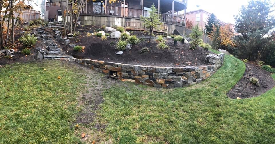 House is sitting on top of a Hillside - Bellingham, WA - Garden of Eden Landscape LLC