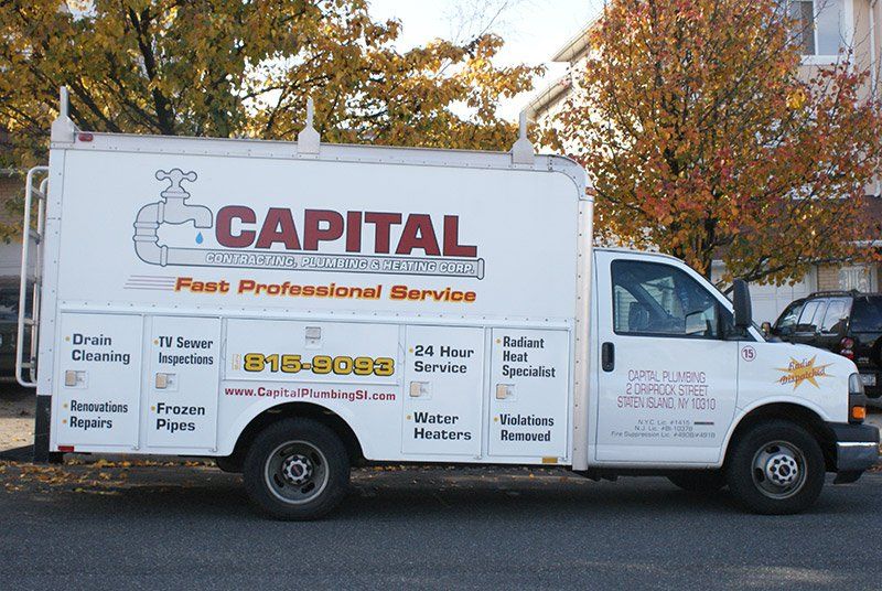 Capital Plumbing Service Truck — Staten Island, NY — Capital Contracting, Plumbing & Heating Corp.