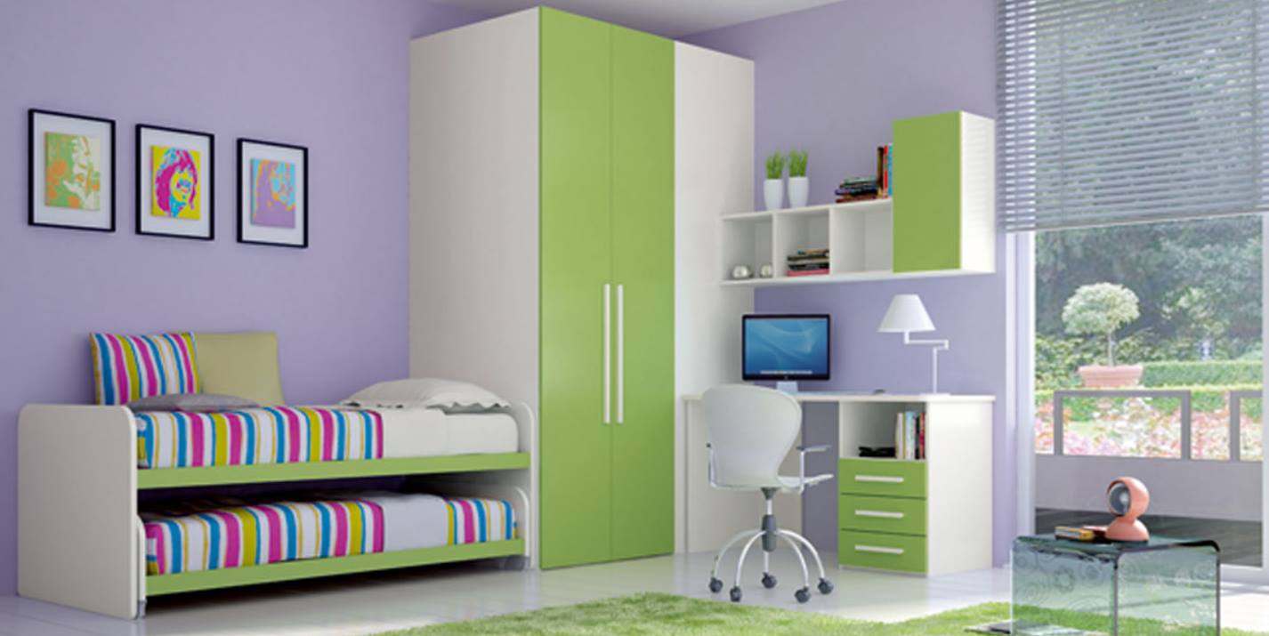 cameretta bianca e verde