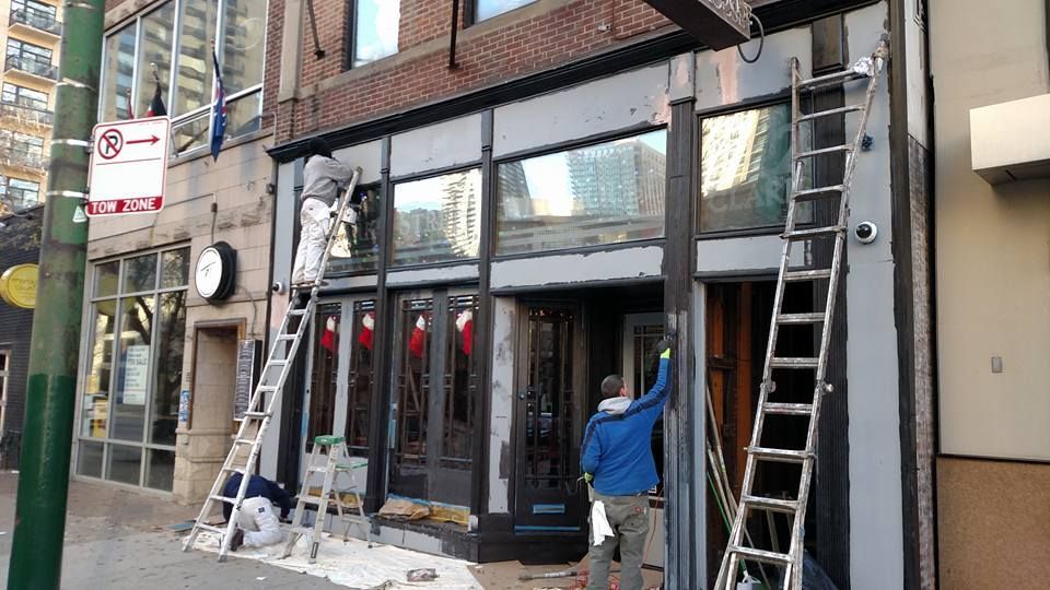 Painting A Store with Black Color - Chicago, IL - McMaster Painting