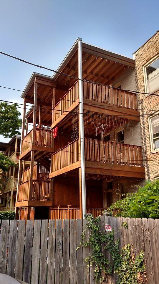 Wooden Balconies and a Wooden Fence — Chicago, IL — McMaster Painting