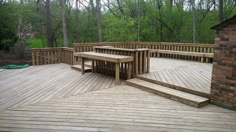 Large Wooden Deck With a Table — Chicago, IL — McMaster Painting