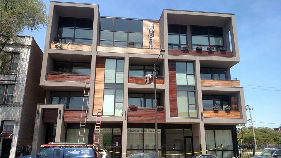 Building With a Lot of Windows is Being Painted — Chicago, IL — McMaster Painting