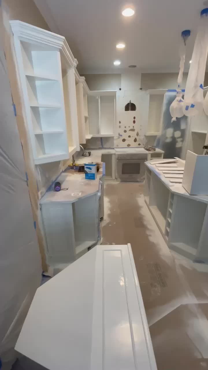 During Kitchen Cabinet Painting — Chicago, IL — McMaster Painting