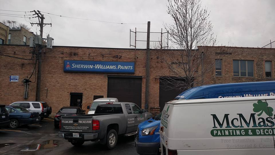 A Building with A Sign that Says Sherwin Williams on It - Chicago, IL - McMaster Painting